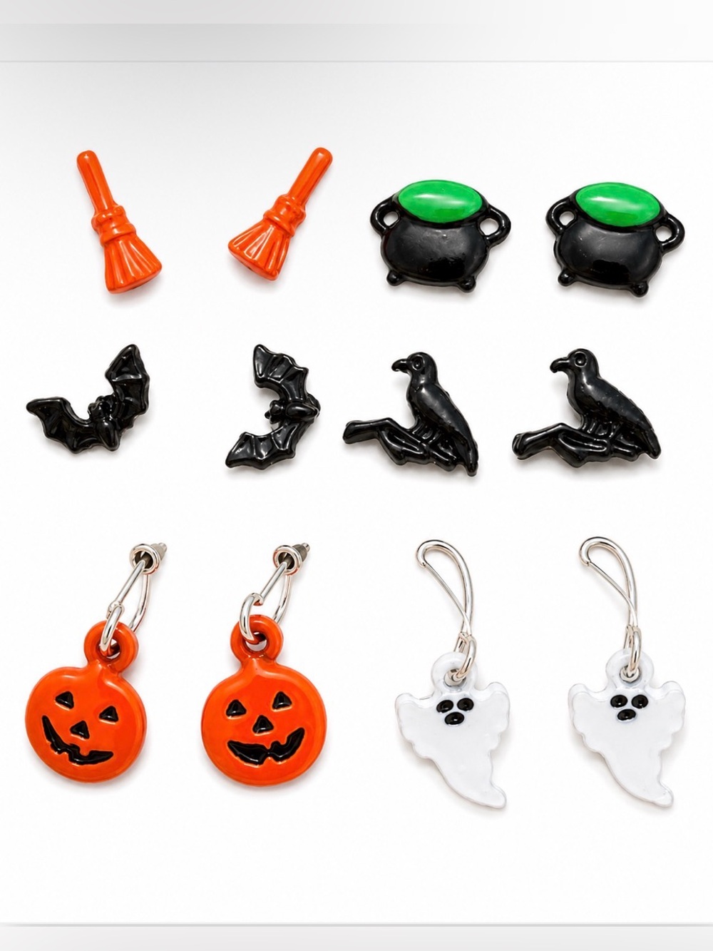 NEW 6 Pair Halloween Earring Set